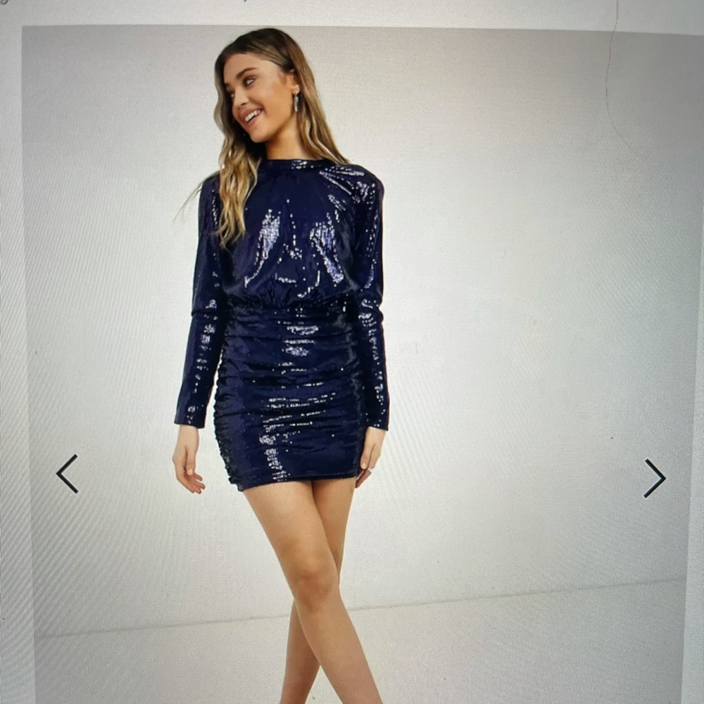 ASOS sequin open back dress